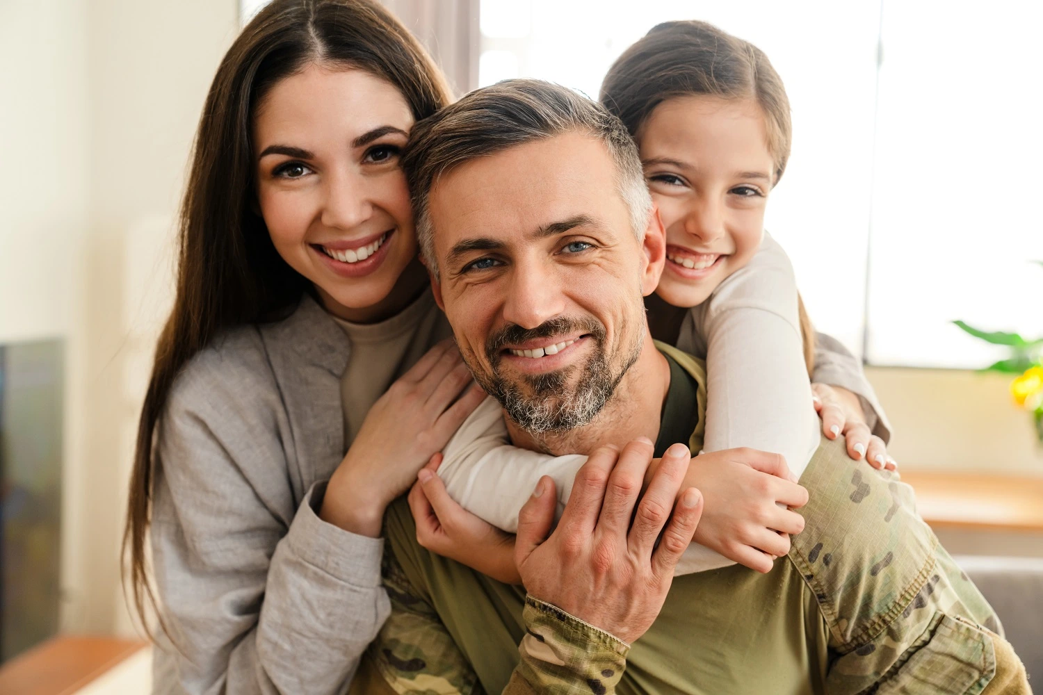 Family joining a happy time