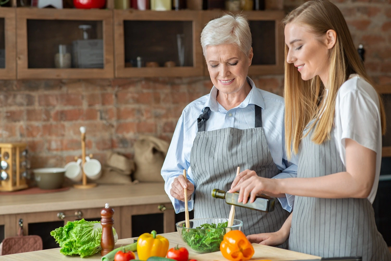 preparing a nutrient-rich meal to support healthy aging and overall wellness